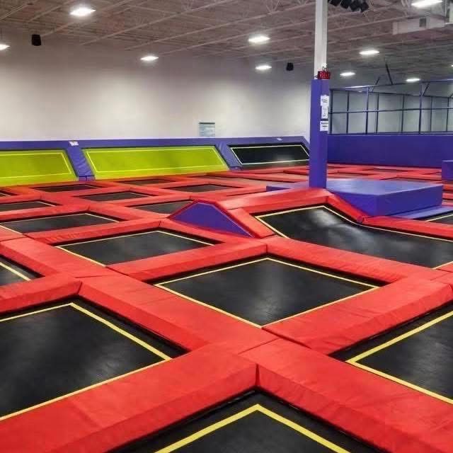 Main trampoline court at FunZ Trampoline Park Waterbury